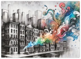 Obraz - Priemyselný život (70x50 cm)