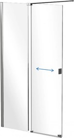 Besco Sprchový kút Walk-In VAYO 90 (100, 110, 120, 130, 140), výška 200 cm - bez vaničky BESCO-Rozmery: šírka: 90