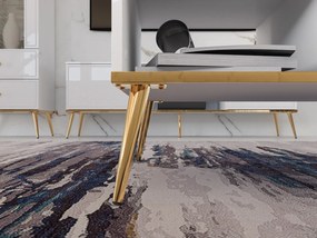 KONFERENČNÝ STOLÍK BELLINI BIELY VYSOKÝ LESK 90 cm