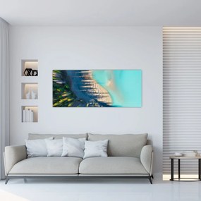 Obraz - Pohľad na jazero (120x50 cm)