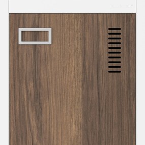 Zamestnanecká skrinka štvorkomorová biela/orech, 800x1800x500 mm: KACPER Eco Design