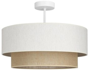 Prisadený luster NATIA 1xE27/60W/230V biela/hnedá