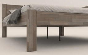 Rohová posteľ so zástenou vpravo Fava P 180x200 cm, šedý buk