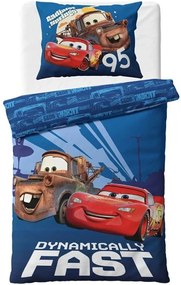 Bavlnené posteľné obliečky Autá 3 / Cars 3 - motív Blesk McQueen a Burák - 100% bavlna - 70x90 cm + 140x200 cm