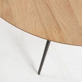 Rozkladací jedálenský stôl s doskou v dubovom dekore Kave Home Novaks, ø 120 cm