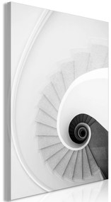 Artgeist Obraz - White Stairs (1 Part) Vertical Veľkosť: 60x90, Verzia: Na talianskom plátne