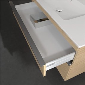 VILLEROY &amp; BOCH Venticello závesná skrinka pod asymetrické umývadlo (ľavé), 2 zásuvky, 953 x 502 x 590 mm, Nordic Oak, A92701VJ