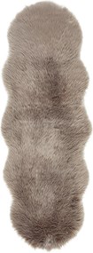 XXXLutz UMELÁ KOŽUŠINA, 60/180 cm, taupe Novel - Koberce - 007821012304