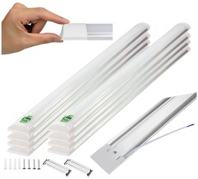 8x LED panel ECOLIGHT - EC79936 - 120cm - 36W - 230V - 3600Lm - studená biela