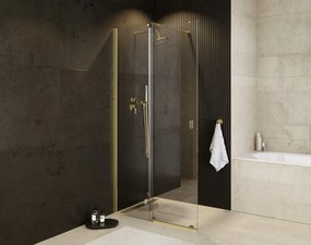 Besco Sprchovací kút Walk-In VAYO GOLD 90 (100, 110, 120, 130, 140), výška 200 cm - bez vaničky BESCO-Rozmery: šírka: 90