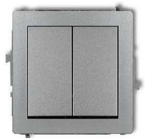 DWP-2 Dvojitý vypínač strieborný