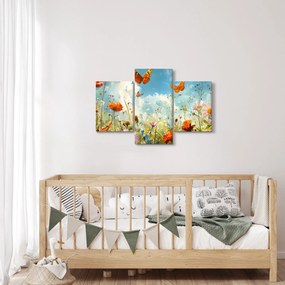 Obraz - Motýle na letnej lúke (90x60 cm)