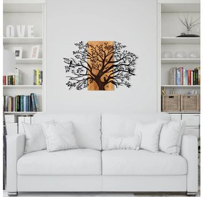 Asir Nástenná dekorácia 85x58 cm strom drevo/kov AS1657