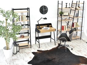 Minimalistický písací stôl RENO - čierny / dub sonoma