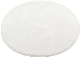 Kúpeľňový koberček Malmo biely, kruh