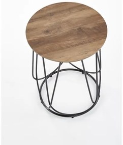 Konferenčný stolík NUBIRA 51x40 cm čierna/orech