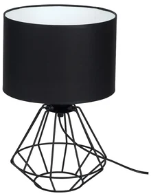 Stolná lampa Colin, 1x čierne textilné tienidlo, b