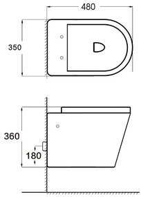 Závesný set GEBERIT Duofix Basic+ WC RICO Rimless 48 x 35 cm + pomaly padajúca doska Slim, biela, 3372XX00+39040100