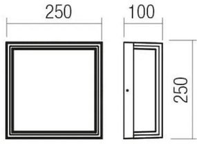 Redo 90566 - LED Vonkajšie nástenné svietidlo QUADRIS LED/20W/230V IP54 hnedá