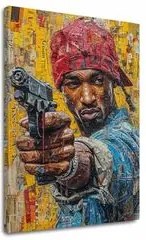 Obraz Tupac Shakur - Rapová gangster | 100% originál domaľovaný akrylom