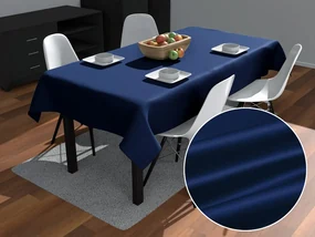 Biante Saténový obdĺžnikový obrus polyesterový Satén LUX-L047 Námornícka modrá 140x220 cm