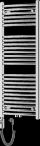 Mexen Ares, elektrické vykurovacie teleso 1200x500 mm + vykurovacia tyč 600 W, chrómová, W102-1200-500-2600-01