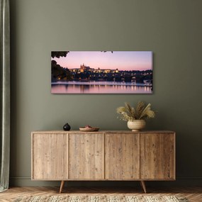 Obraz Pražského hradu a Vltavy (120x50 cm)