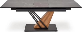 Rozkládací jídelní stůl Volant 160/200 cm dub zlatý/černý mramor