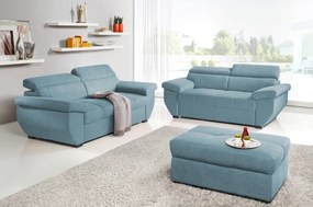 Trojsedák Speedway,  azúrovo modrá látka