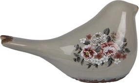 Decorative Figurine Bird 21x9x11 Cm Grey Ceramic - 21*9*11 cm