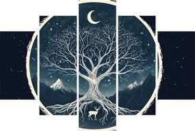 Obraz – Magický strom s jeleňom II. (150x105 cm)
