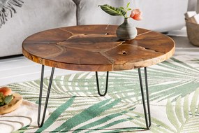 Moderný konferenčný stolík z masívu Mosaik Teak 70cm