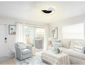 LED Stmievateľné svietidlo LED/70W/230V 3000-6500K biela/čierna + diaľkové ovládanie