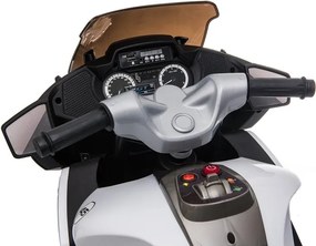LEAN CARS Elektrická motorka pre deti XMX609 LED svetlá MP3 biela