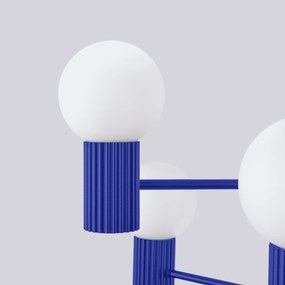 Luster Halo, 6x biele sklenené tienidlo, bl