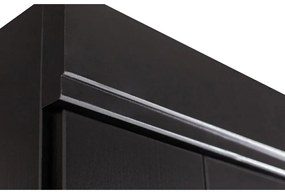 Čierna šatníková skriňa z borovicového dreva 94x195 cm Connect - WOOOD