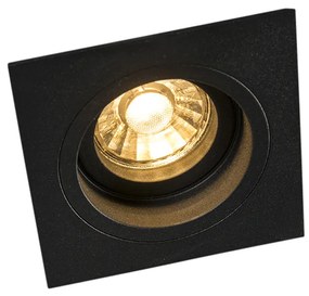 Sada 6 moderných zapustených bodových svetiel čierna 9,3 cm otočné a naklápacie - Chuck
