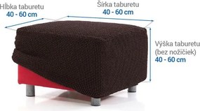 Super strečové poťahy NIAGARA čokoládová taburetka (40 - 60 cm)