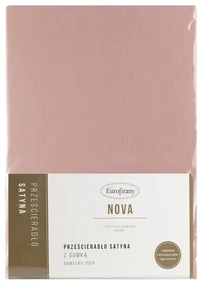 MAKOSATÉNOVÉ PRESTIERADLO NOVA 160X200 CM, VÝŠKA 30 CM PÚDROVO RUŽOVÉ