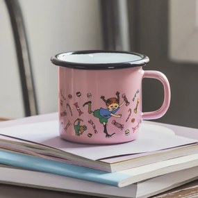 Hrnček Pippi Candy 2,5 dl, smalt / ružový