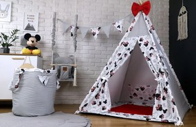 Detský stan TEEPEE (TÝPIA) EXCLUSIVE s doplnkami - MYŠKA MINNIE - červený