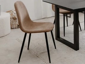 Jedálenská stolička Alisa, svetlo hnedá štruktúrovaná látka%