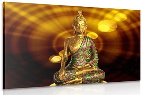 Obraz socha Budhu s abstraktným pozadím - 120x80