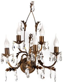 ONLI - Nástenné svietidlo TERESA 5xE14/6W/230V bronzová