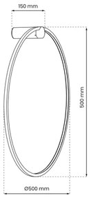 LED Nástenné svietidlo SATURNO LED/25W/230V pr. 50 cm IP44 zlatá