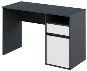 Tempo Kondela PC stôl, grafit/biela, BILI NEW