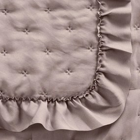 Dekorstudio Prehoz na posteľ s volánovým lemom LIBI3 púdrovoružový Rozmer prehozu (šírka x dĺžka): 170x210cm