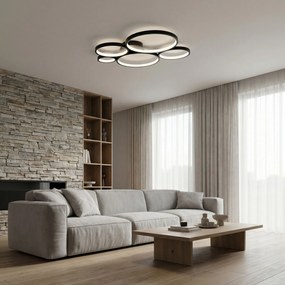 Toolight Toolight, LED stropné svietidlo 63x61cm, 45W, 4000K, 2500lm, APP1911-C, čierna matná, OSW-66059