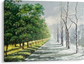 Obraz - Zima versus leto (70x50 cm)