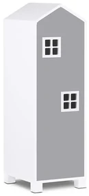 Detská skriňa domček 126 cm - šedá